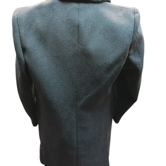 Men's Classic Charcoal Double-Breasted Pea Coat - Picture 6 of 6